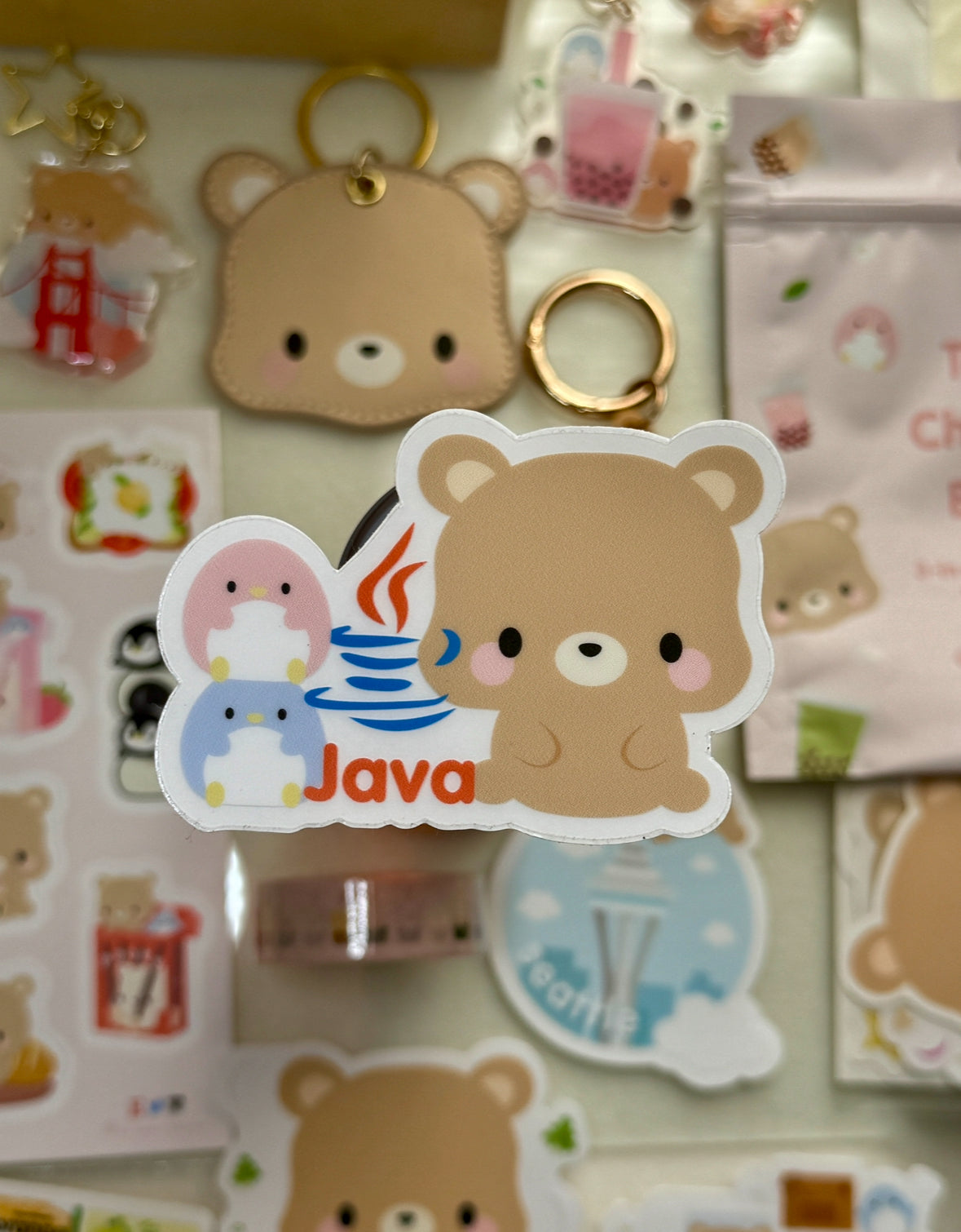 Java Programming Clear Vinyl Sticker - Toffee, Butter, and Bloo | Gifts for Programmers, Developers, Coders | Computer Science | Web Dev