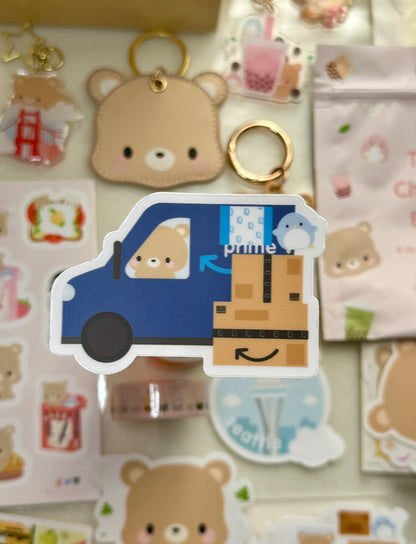 Amazon Truck Fanart mit Toffee und Bloo Clear Vinyl Sticker