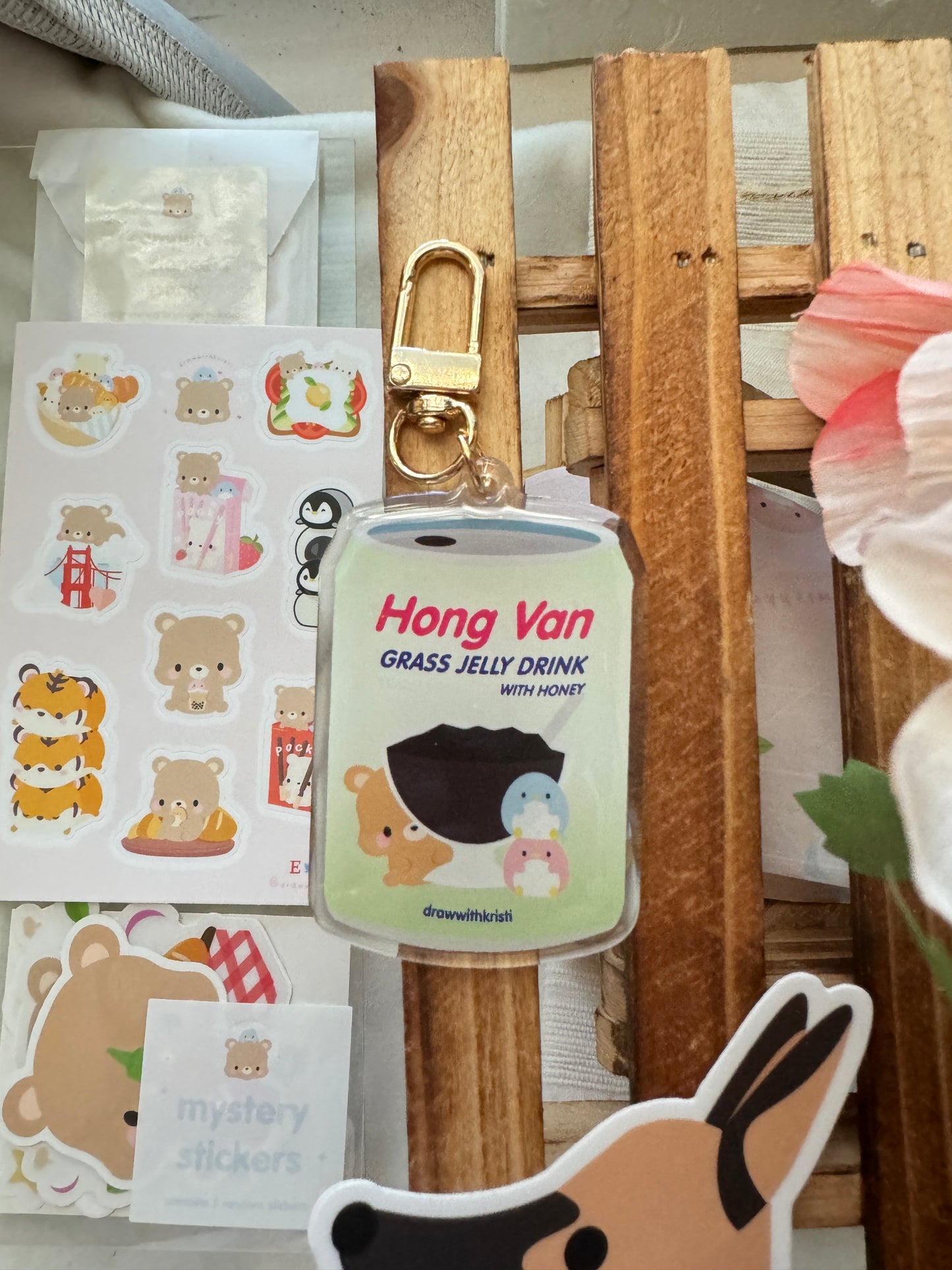 Hong Van Grass Jelly Drink Keychain