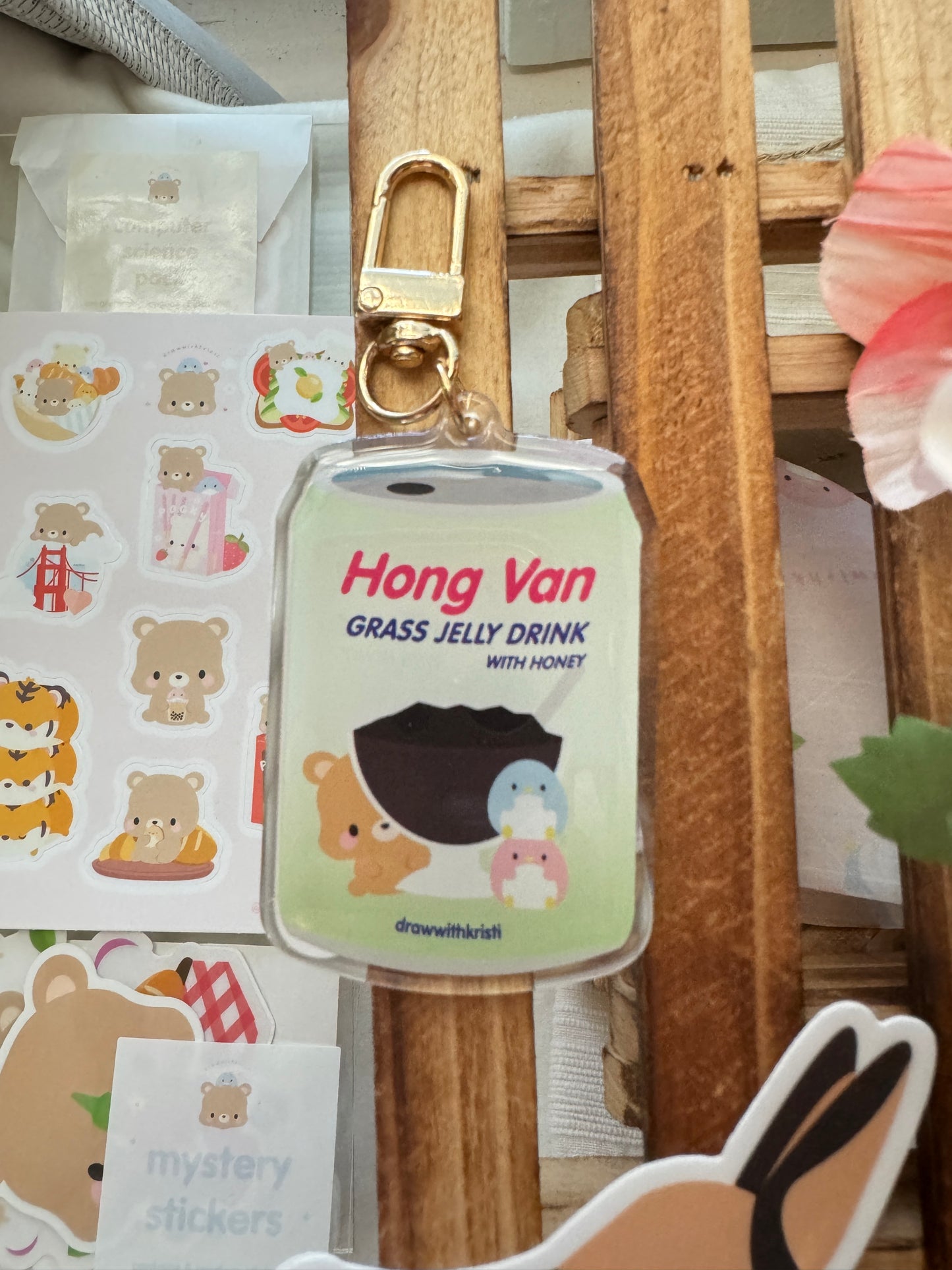 Hong Van Grass Jelly Drink Keychain