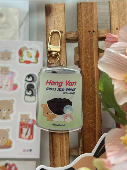 Hong Van Grass Jelly Drink Keychain