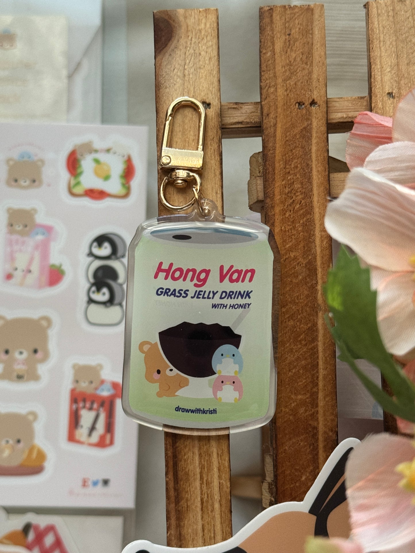 Hong Van Grass Jelly Drink Keychain