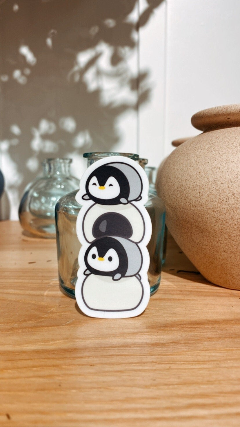 Pinguin Mochi Vinyl Sticker Schlüsselanhänger