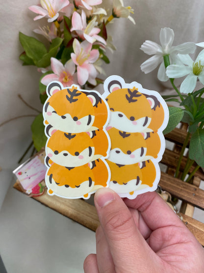 Cam Hổ Xếp Hình Tsum Tsum Phong Cách | Nhãn dán Vinyl trong suốt Tết Nguyên đán 2022